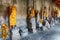 Gallery of thousands Buddhas in Angkor Wat. Siem Reap. Cambodia