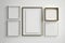 Gallery wall mockup, frames on the wall, minimalist frame mockup, Generative AI