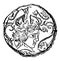 Gallic Coin vintage illustration