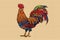 Gallic rooster farm bird, 2017 symbol