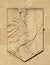 Gallic rooster, heraldic symbol of the french nation, embossed in stone
