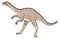 gallimimus dinosaur ancient vector illustration transparent background