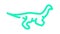 gallimimus dinosaur color icon animation