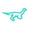 Gallimimus dinosaur color icon vector illustration sign