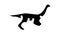gallimimus dinosaur glyph icon animation