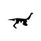 Gallimimus dinosaur glyph icon vector illustration sign