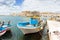 Gallipoli, Apulia - Fishing boat at the seaport in front of the