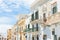 Gallipoli, Apulia - Middle aged facades with balconies in a wonderful alleyway