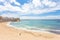 Gallipoli, Apulia - A woman enjoying the silence at the beach of