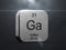 Gallium element from the periodic table