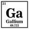 Gallium Periodic Table of the Elements Vector