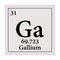 Gallium Periodic Table of the Elements Vector illustration eps 10