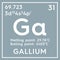 Gallium. Post-transition metals. Chemical Element of Mendeleev\\\'s Periodic Table. 3D illustration