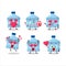 Gallon cartoon character with love cute emoticon