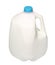 Gallon Milk Bottle with blue Cap Isolated on White