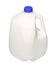 Gallon Milk Bottle with blue Cap Isolated on White