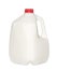 Gallon Milk Bottle with Red Cap Isolated on White