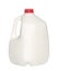 Gallon Milk Bottle with Red Cap on White
