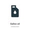 Gallon oil vector icon on white background. Flat vector gallon oil icon symbol sign from modern tools collection for mobile