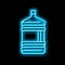 gallon water neon glow icon illustration
