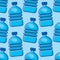 Gallon water seamless pattern vector illustration