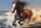 Gallop Through the Glowing Seas: A Majestic Equine Journey on a