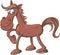 Galloping Cartoon Horse. vector