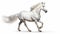 Galloping Lipizzaner with waving tail