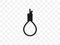 Gallows rope icon. Vector illustration, flat design