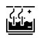 Galvanic bath glyph icon vector isolated illustration