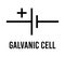 Galvanic cell electronic component, vector icon flat design concept. Electricity physics scheme for education