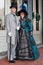 Galveston, TX/USA - 12 06 2014: Smiling couple dressed in Victorian style at Dickens on the Strand Festival in Galveston, TX