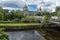 Galway Cathedral and Salmon Weir Bridge, Ireland.
