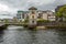 Galway, Connacht province, Ireland. June 11, 2019. River Corrib with water entering the river via the Eglinton canal