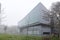 Galway, Ireland - 03.20.2021: Alice Perry Engineering Building in a mist