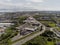 Galway, Ireland - 05/08/2020: Aerial view on NOX and Maldron hotel and car dealership,