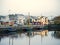 Galway, Ireland - 23.10.2022: Boats and small yachts in dock area. Sport and hobby, popular town area