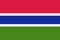 Gambia country flat style flag