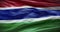 Gambia flag background. National flag of country waving