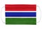 Gambia flag on a medical mask. Isolated on a white background. for corona virus or covid-19, protective breathing masks for virus