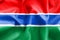 Gambia Flag Rippled Effect Illustration