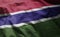 The Gambia Flag Rumpled Close Up