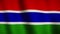 Gambia flag waving abstract closeup shows national democracy - seamless loop animation video