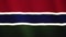 Gambia flag waving animation. Full Screen. Symbol of the country.
