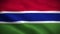 Gambia flag waving animation, perfect looping, 4K video background, official colors