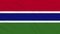 Gambia flag waving cloth background, loop