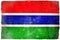 Gambia grunge flag
