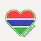Gambia heart flag badge.