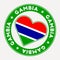 Gambia heart flag badge.