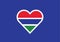 Gambia heart shape love symbol national flag country emblem